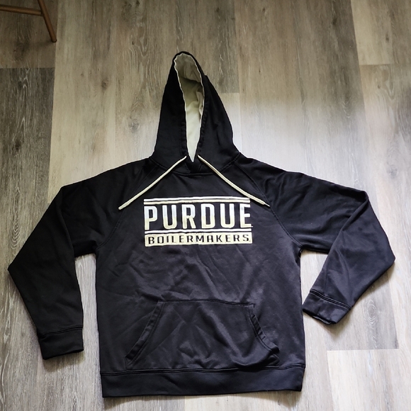 Colosseum Mens Purdue Boilmaker Pullover Hoodie Black Tan Gold Size Medium - Picture 1 of 13
